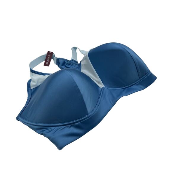 Adore Me 40DDD Ariza Contour Plus Medium Impact Sports Bra Blue NWT - Picture 5 of 10